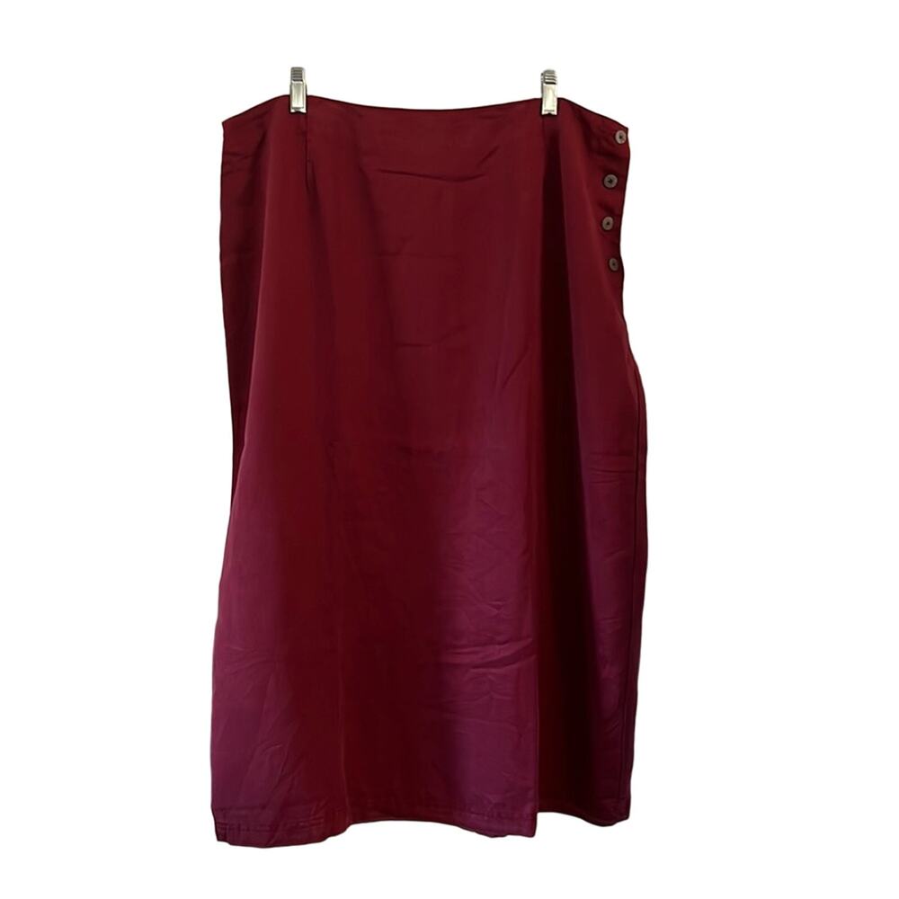 Cherokee Brickberry Red Long Maxi Skirt NWT Woman Size 1X Tencel